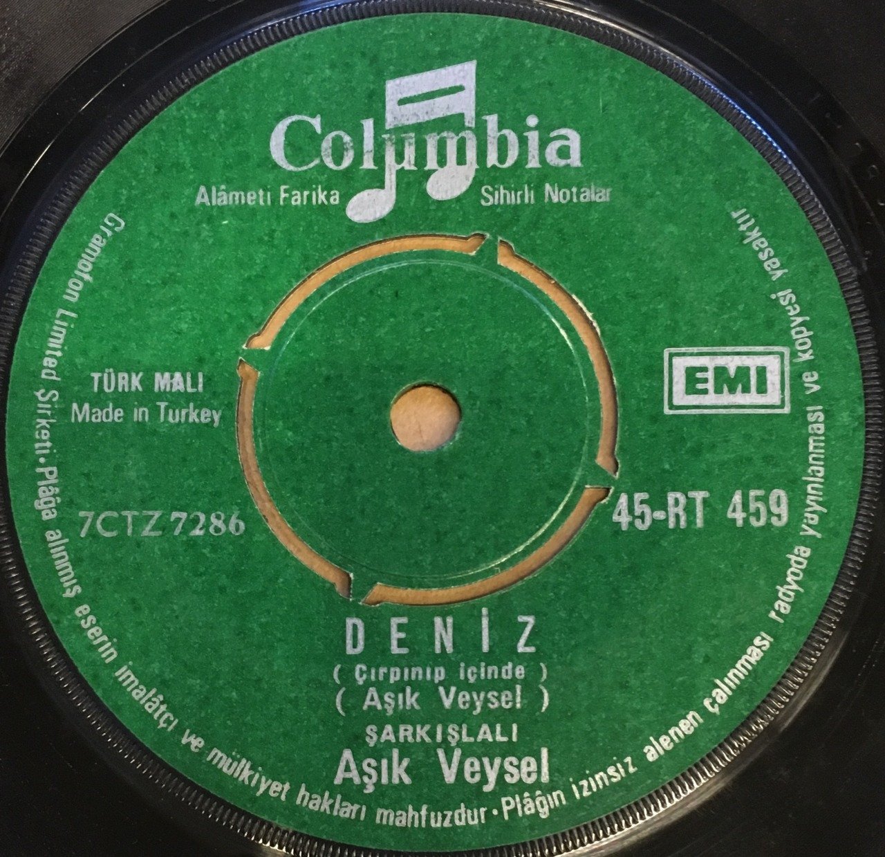 AŞIK VEYSEL - ESTİ BAHAR / DENİZ 7'' 45 DEVİR