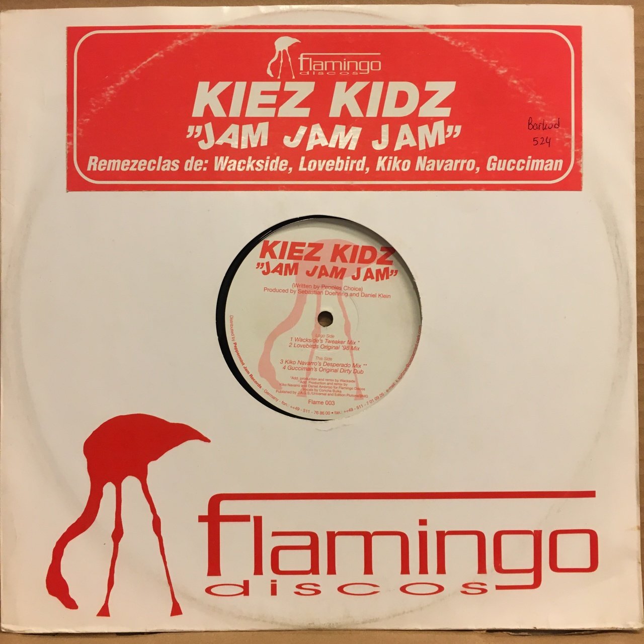 KIEZ KIDZ - JAM JAM JAM 2000 12''MAXISINGLE 2.EL PLAK