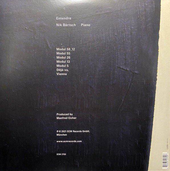 NIK BARTSCH - ENTENDRE (2021) - 2xLP ECM RECORDS SIFIR PLAK