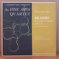 BRAHMS: QUINTET FOR CLARINET AND STRINGS, FINE ARTS QUARTET AND REGINALD KELL (1962) - PLAK 2.EL