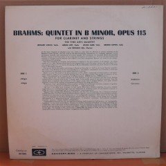 BRAHMS: QUINTET FOR CLARINET AND STRINGS, FINE ARTS QUARTET AND REGINALD KELL (1962) - PLAK 2.EL