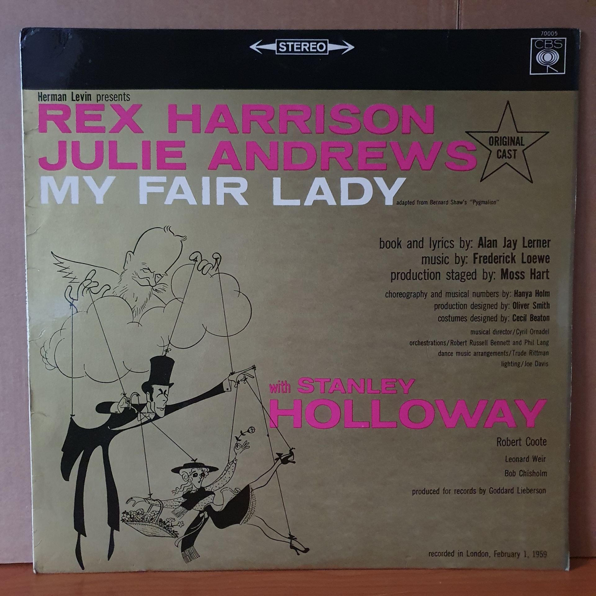MY FAIR LADY SOUNDTRACK / REX HARRISON, JULIE ANDREWS, STANLEY HOLLOWAY (1959) - LP 2.EL PLAK