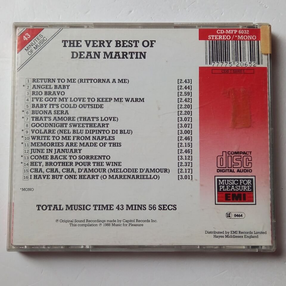 THE VERY BEST OF DEAN MARTIN (1973) - CD 1988 REISSUE 2.EL