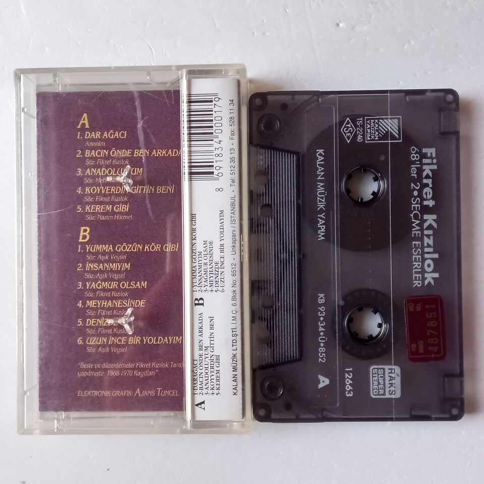FİKRET KIZILOK - 68'LER 2 / SEÇME ESERLER (1993) - KASET 2.EL