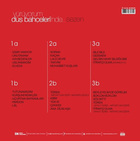 SEZEN AKSU - YÜRÜYORUM DÜŞ BAHÇELERİNDE...(2009) - 3LP 2025 180GR SIFIR PLAK