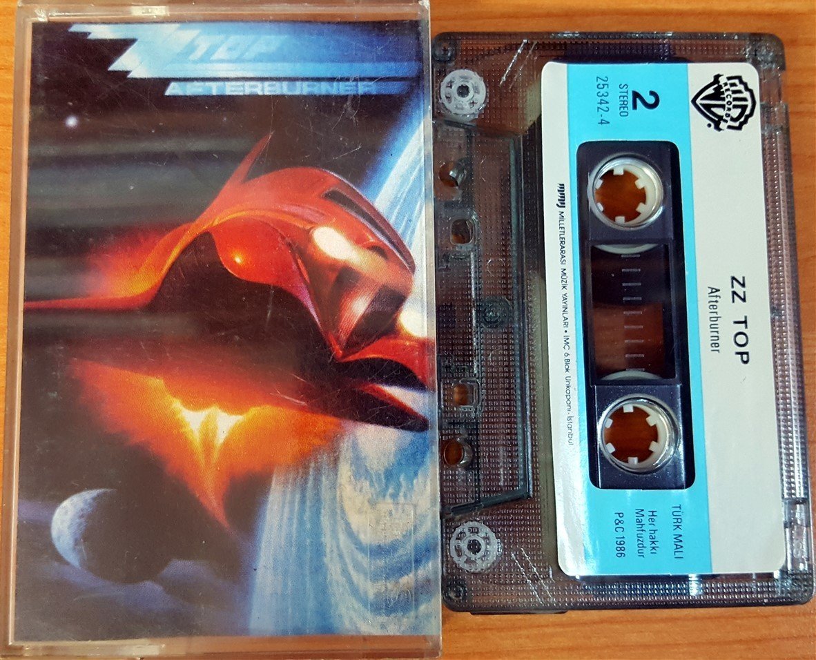 ZZ TOP - AFTERBURNER (1986) MMY CASSETTE MADE IN TURKEY ''USED'' PAPER LABEL