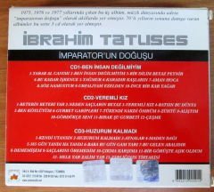 İBRAHİM TATLISES - İMPARATORUN DOĞUŞU 3CD 2.EL