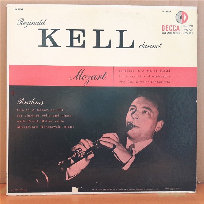 MOZART: CLARINET CONCERTO, BHRAHMS: TRIO, REGINALD KELL - PLAK 2.EL