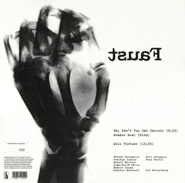 FAUST - FAUST (1971) - LP KRAUTROCK 2025 NUMBERED & WHITE COLOURED LIMITED EDITION SIFIR PLAK