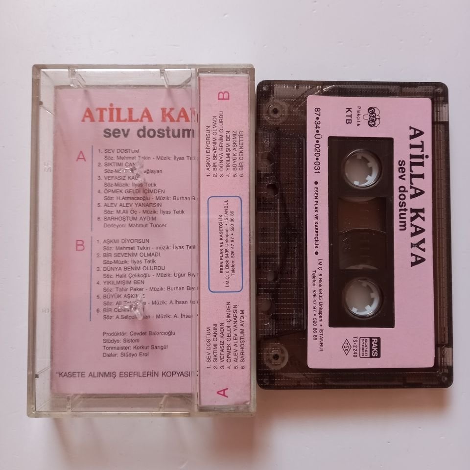 ATİLLA KAYA - SEV DOSTUM (1987) - KASET 2.EL