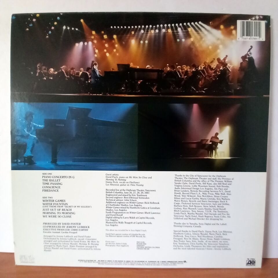 DAVID FOSTER – THE SYMPHONY SESSIONS (1988) - LP 2.EL PLAK