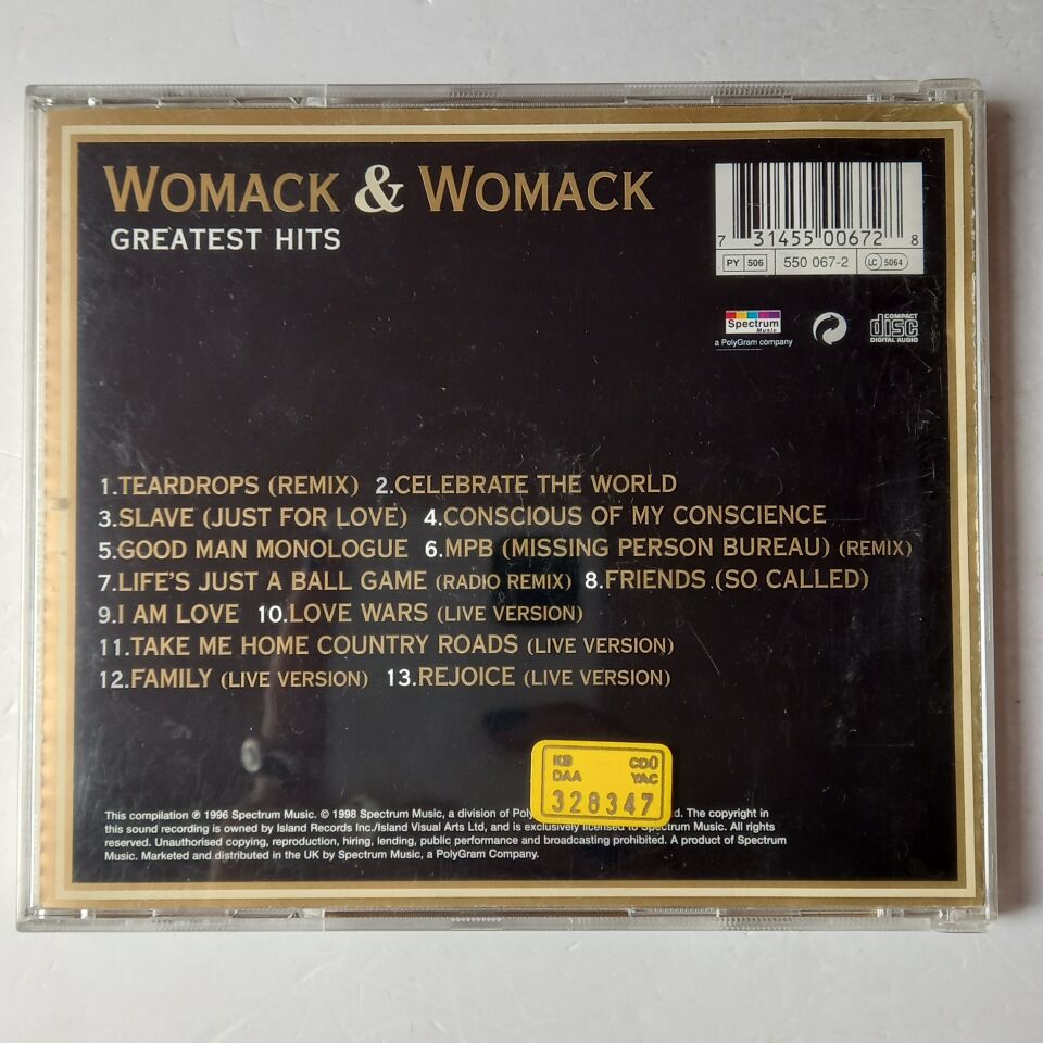 WOMACK & WOMACK – GREATEST HITS (1996) - CD REISSUE 2.EL