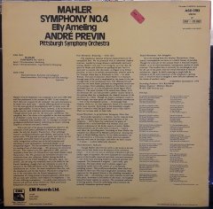 MAHLER: SYMPHONY NO.4, ELLY AMELING, ANDRÉ PREVIN (1979) - PLAK 2.EL