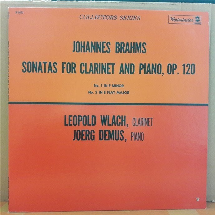 BRAHMS: SONATAS FOR CLARINET AND PIANO, LEOPOLD WLACH, JOERG DEMUS - PLAK 2.EL