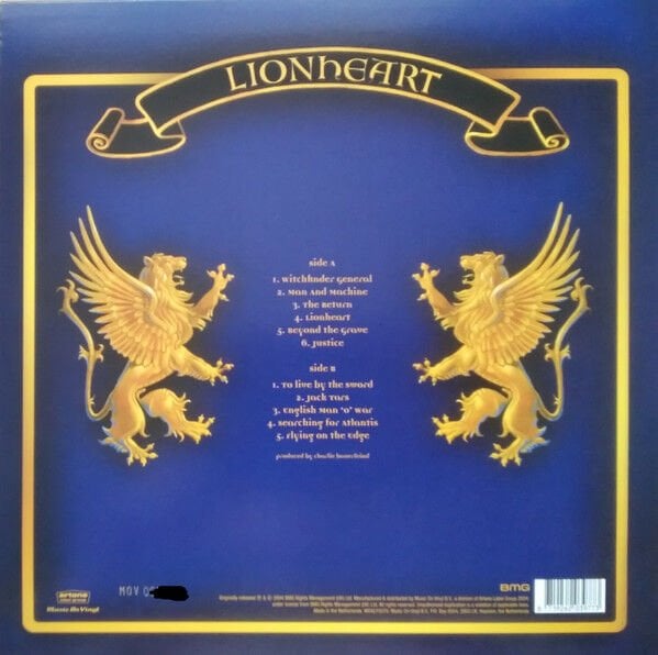 SAXON – LIONHEART (2004) - LP 2025 NUMBERED REISSUE 180GR AQUAMARINE COLOURED VINYL  SIFIR PLAK