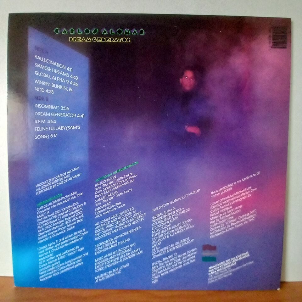 CARLOS ALOMAR – DREAM GENERATOR (1987) - LP 2.EL PLAK