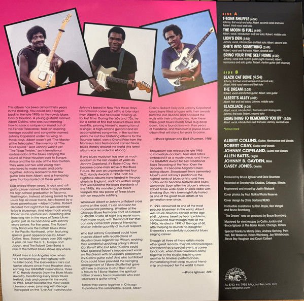 ALBERT COLLINS ROBERT CRAY & JOHNNY COPELAND - SHOWDOWN ! (1985) - LP 180GR 2024 EDITION CLEAR (TRANSPARENT WHITE) COLOURED EDITION SIFIR PLAK