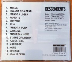 DESCENDENTS - MILO GOES TO COLLEGE (1982) 1992 SST RECORDS REISSUE CD 2.EL