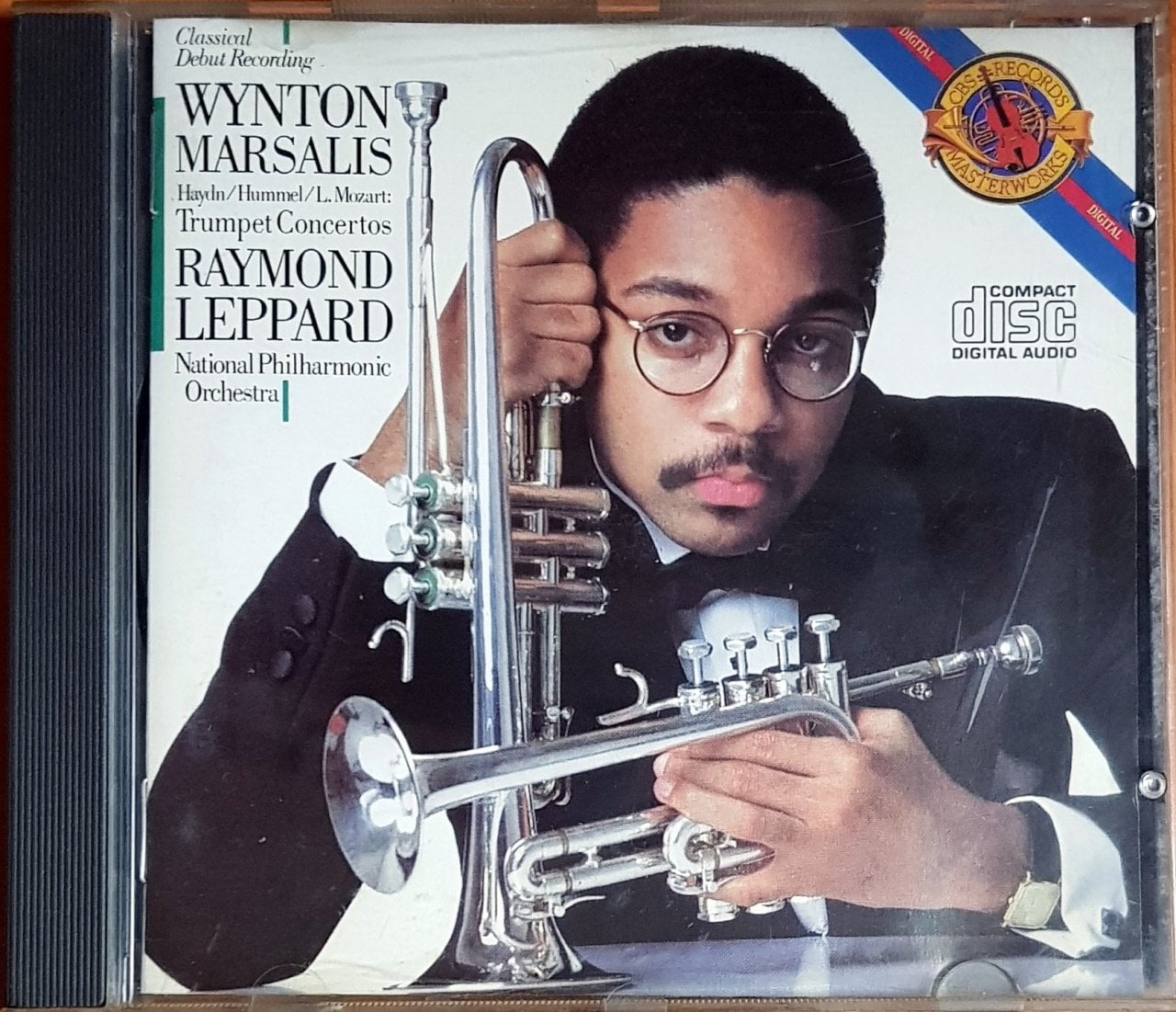 WYNTON MARSALIS - TRUMPET CONCERTOS / RAYMOND LEPPARD / HAYDN, HUMMEL, L. MOZART (1983) CBS MASTERWORKS CD 2.EL