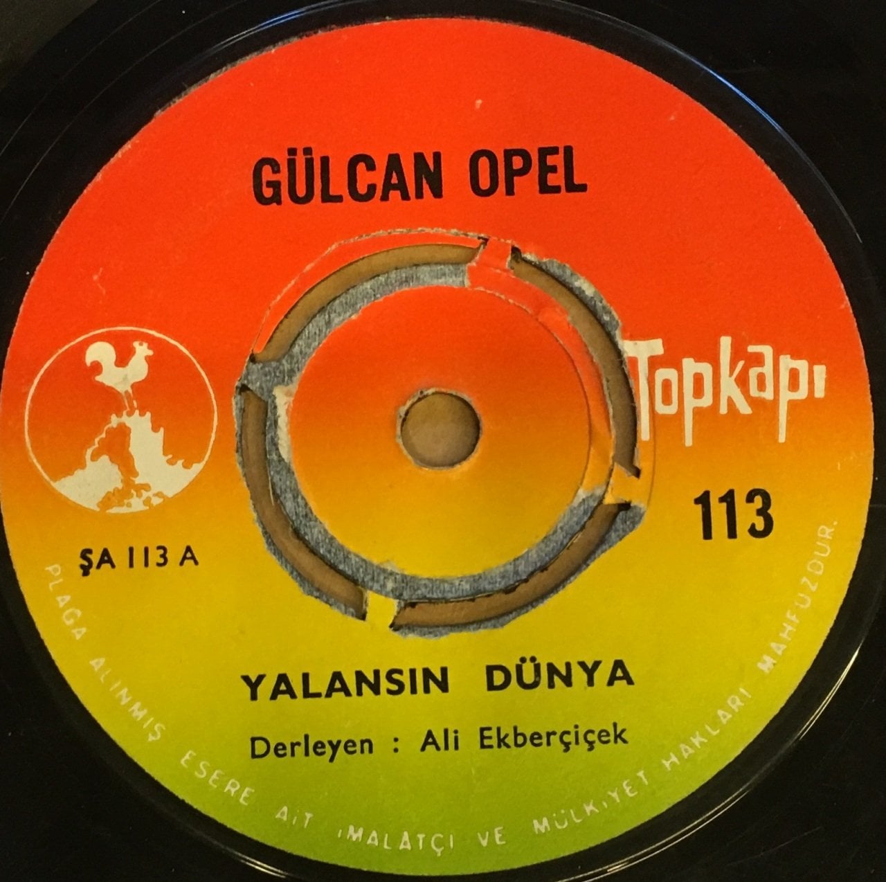 GÜLCAN OPEL - YALANSIN DÜNYA / KALENİN ARDINDAYIM 7'' 45 DEVİR