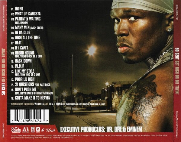 50 CENT – GET RICH OR DIE TRYIN' (2003) - CD REISSUE JEWEL CASE AMBALAJINDA SIFIR
