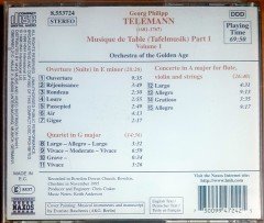 TELEMANN - MUSIQUE DE TABLE (TAFELMUSIK) PART 1 VOLUME 1 / ORCHESTRA OF THE GOLDEN AGE (1998) NAXOS CD 2.EL