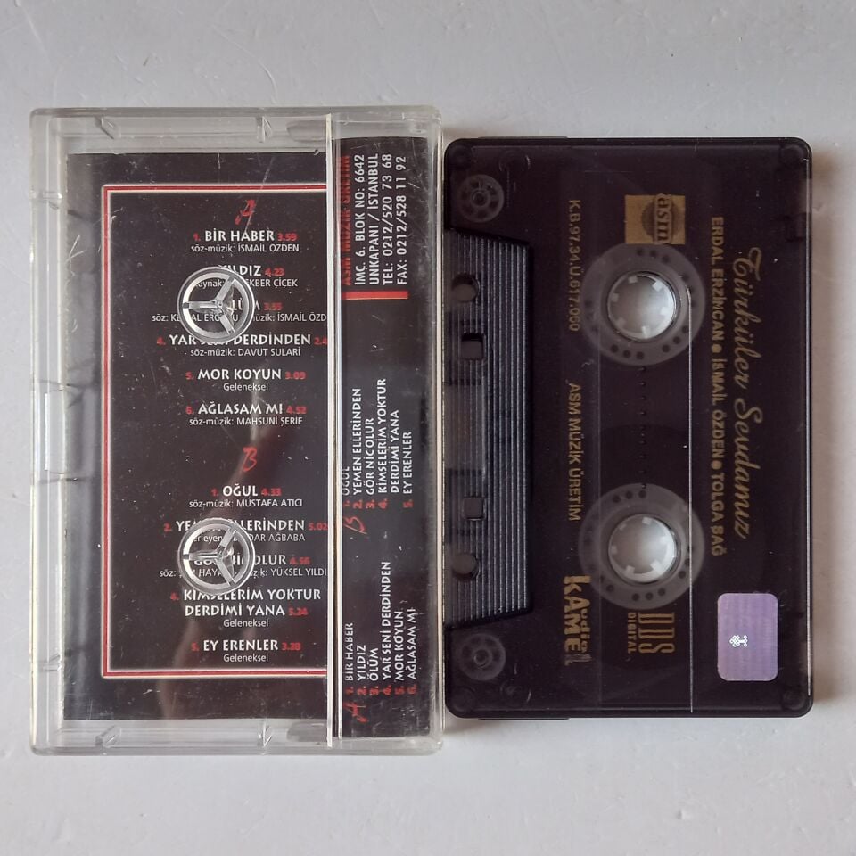 TÜRKÜLER SEVDAMIZ - ERDAL ERZİNCAN, İSMAİL ÖZDEN, TOLGA SAĞ (1997) - KASET 2.EL
