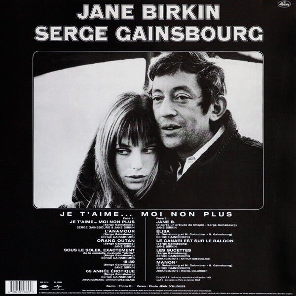 SERGE GAINSBOURG & JANE BIRKIN – JANE BIRKIN - SERGE GAINSBOURG (1969) - LP 2016 REMASTERED REISSUE SIFIR PLAK