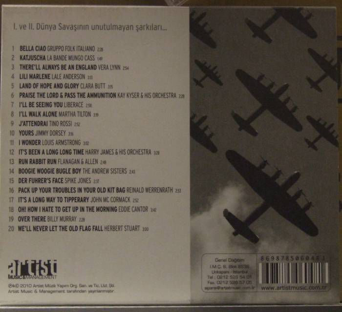 DÜNYA SAVAŞI ŞARKILARI CD 2.EL