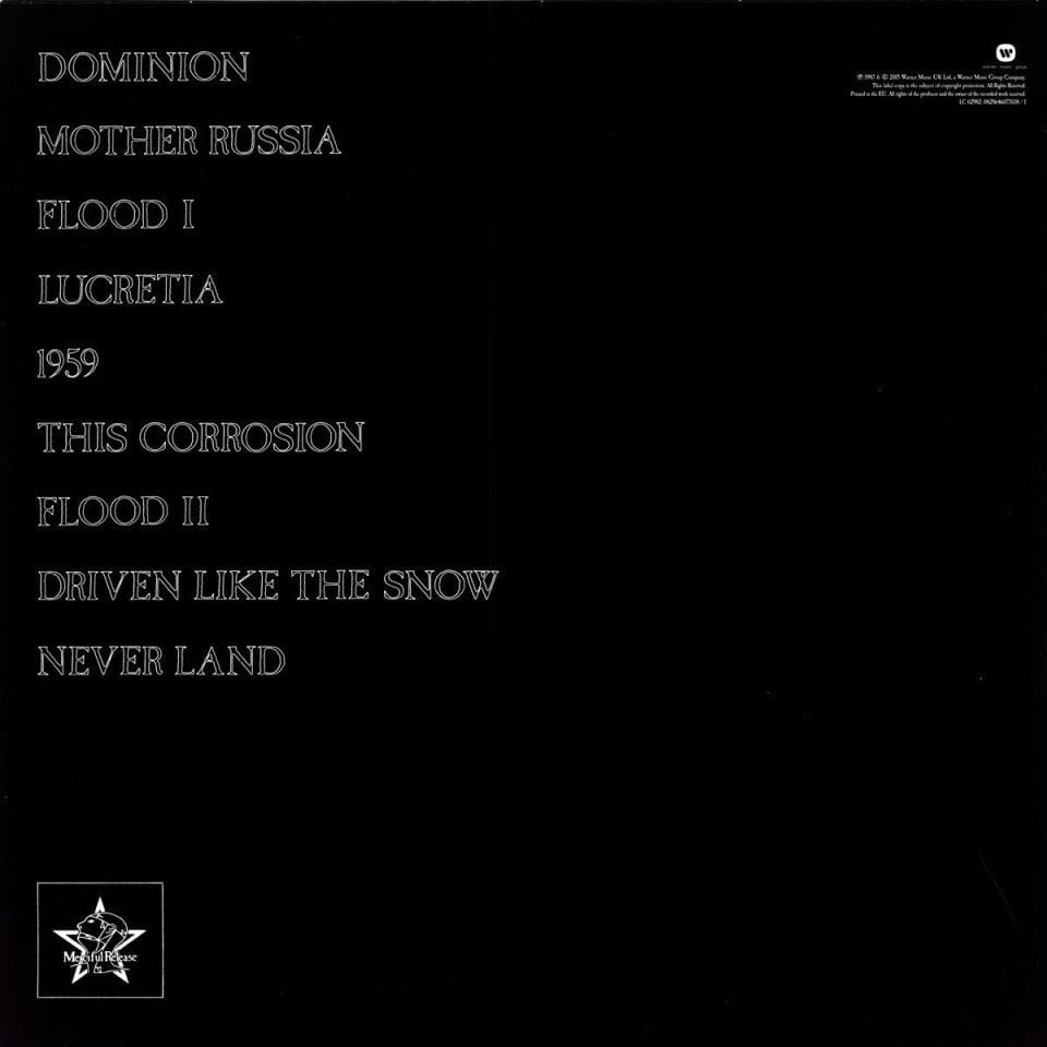 SISTERS OF MERCY - FLOODLAND (1987) - LP 2024 COLOURED EDITION SIFIR PLAK