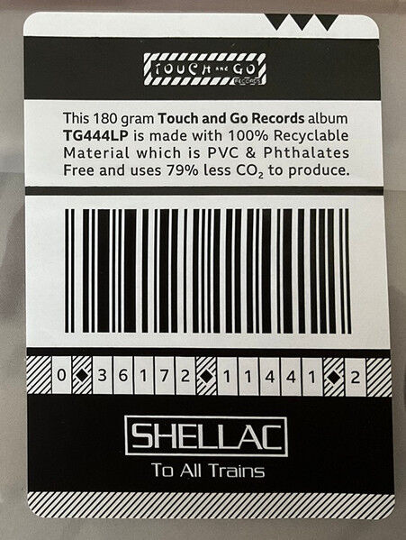 SHELLAC – TO ALL TRAINS (2024) - LP 180GR SIFIR PLAK