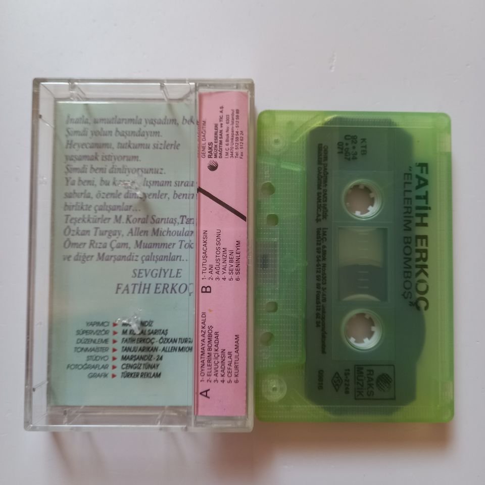 FATİH ERKOÇ - ELLERİM BOMBOŞ (1992) - KASET 2.EL