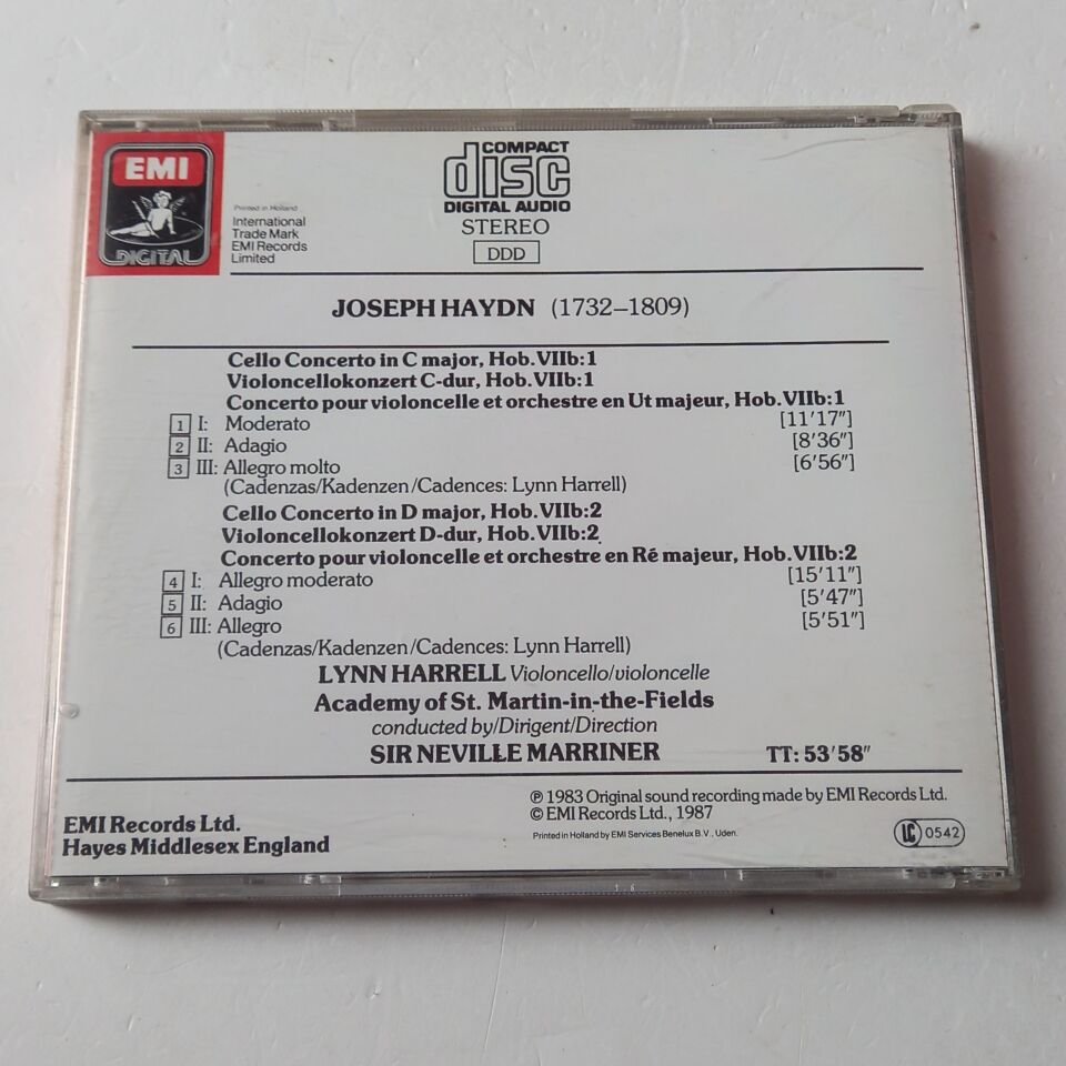 HAYDN: CELLO CONCERTOS - LYNN HARRELL, NEVILLE MARRINER (1983) - CD 2.EL