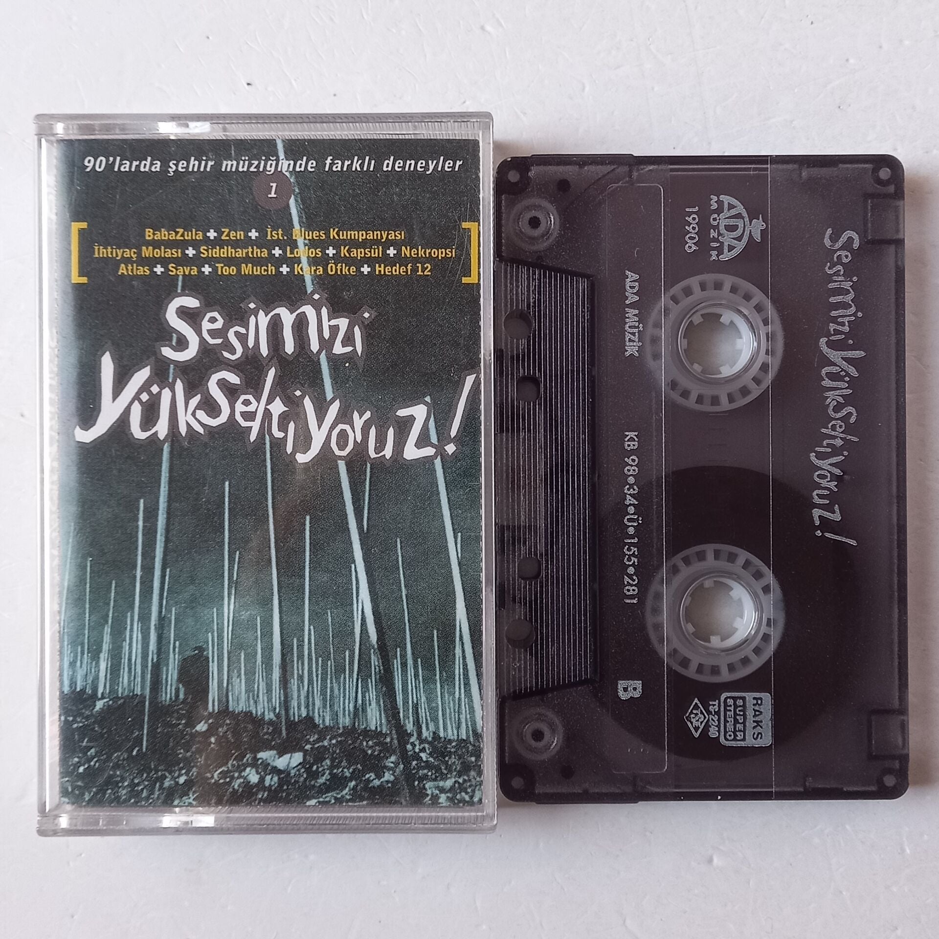 SESİMİZİ YÜKSELTİYORUZ - BABA ZULA, ZEN, İHTİYAÇ MOLASI, NEKROPSİ, HEDEF 12 (1998) - KASET 2.EL