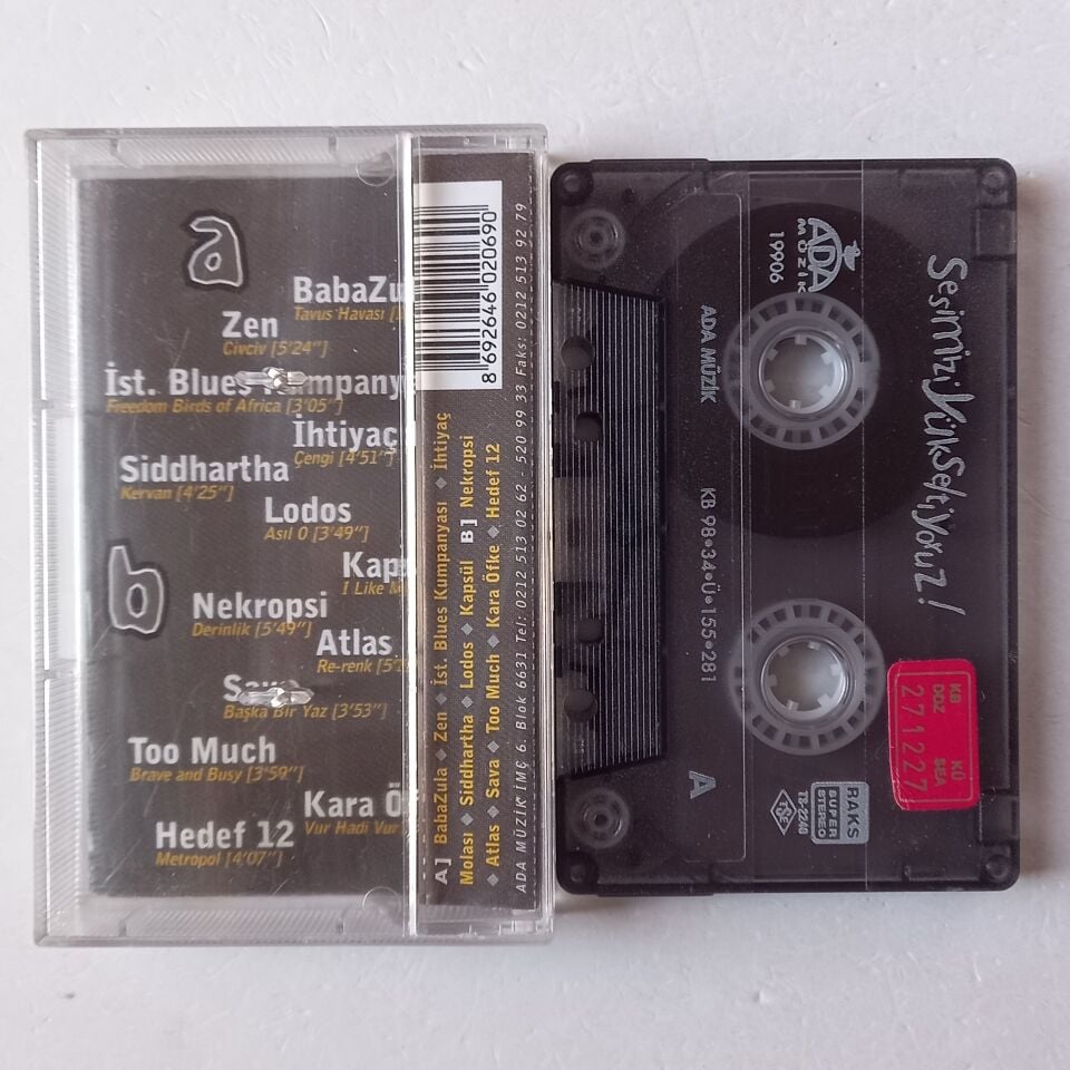 SESİMİZİ YÜKSELTİYORUZ - BABA ZULA, ZEN, İHTİYAÇ MOLASI, NEKROPSİ, HEDEF 12 (1998) - KASET 2.EL