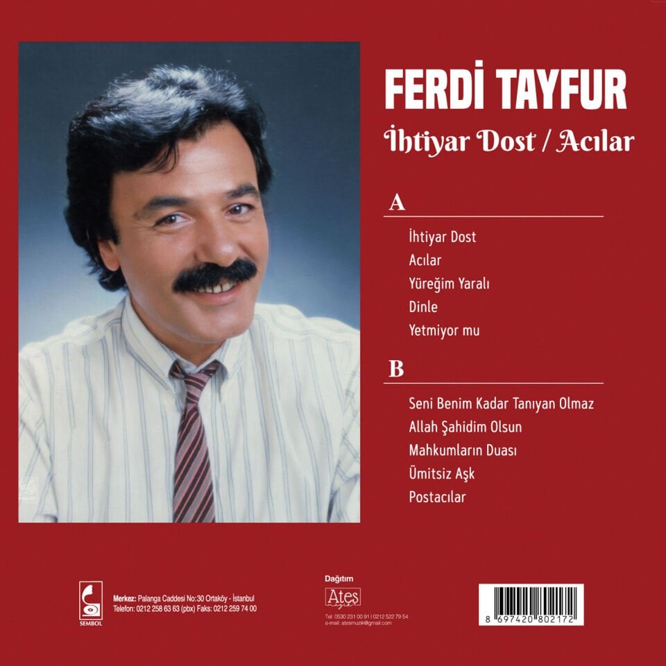 FERDİ TAYFUR - İHTİYAR DOST / ACILAR (1993) - LP 2023 SIFIR PLAK