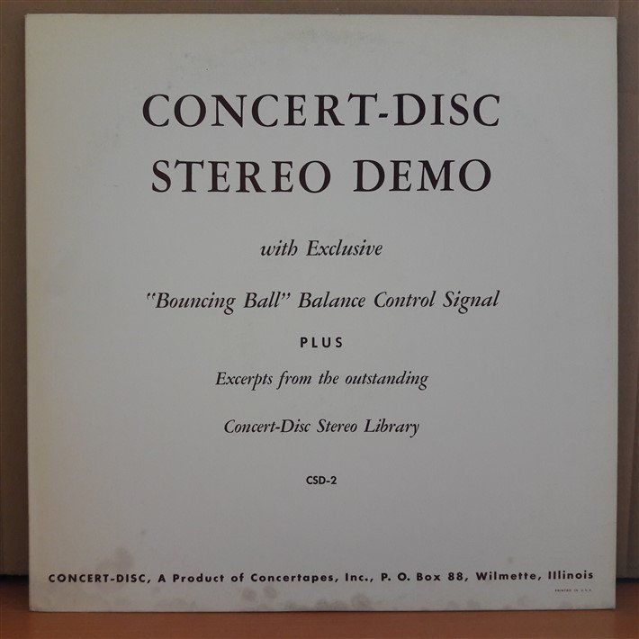CONCERT-DISC STEREO DEMO - LP 2.EL PLAK