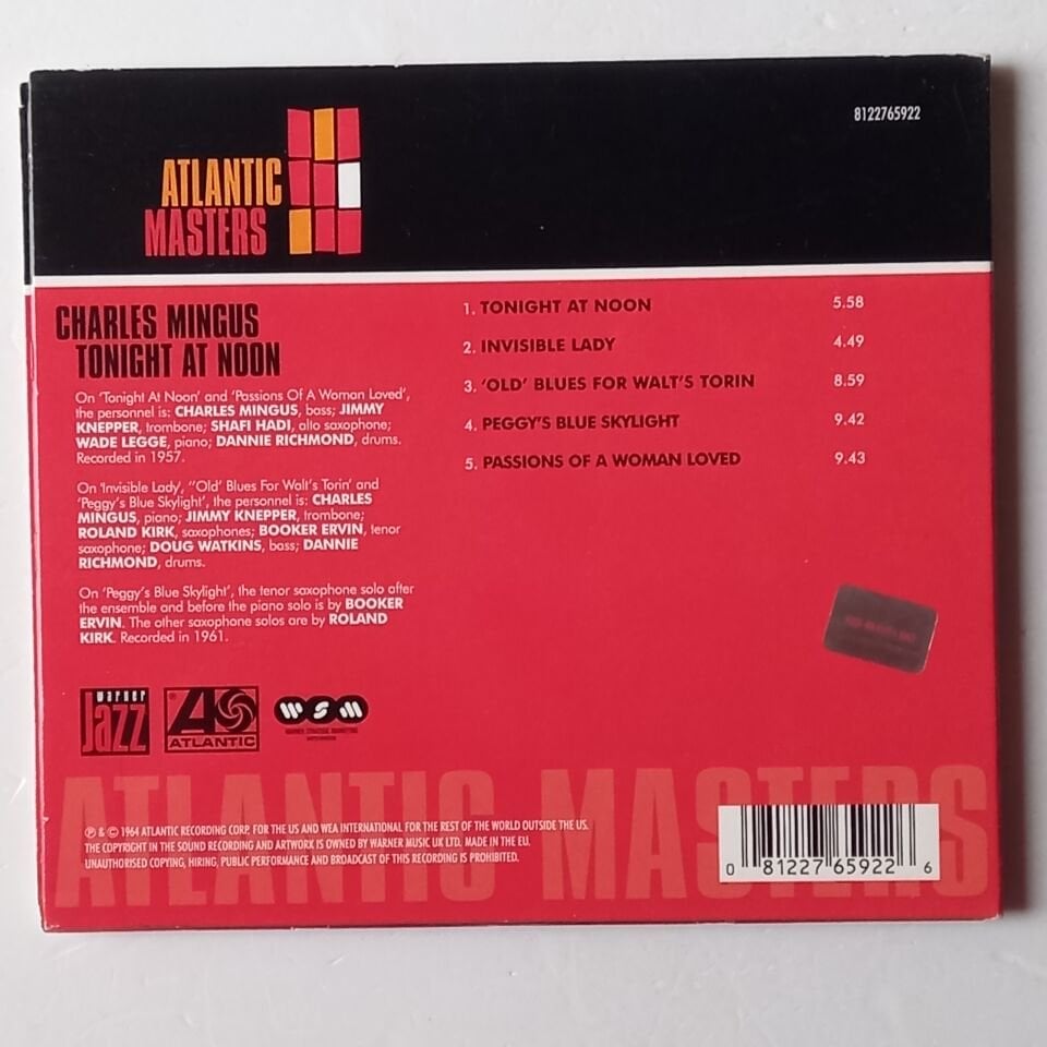 CHARLES MINGUS – TONIGHT AT NOON (1964) - CD DIGIPAK REMASTERED 2004 REISSUE 2.EL