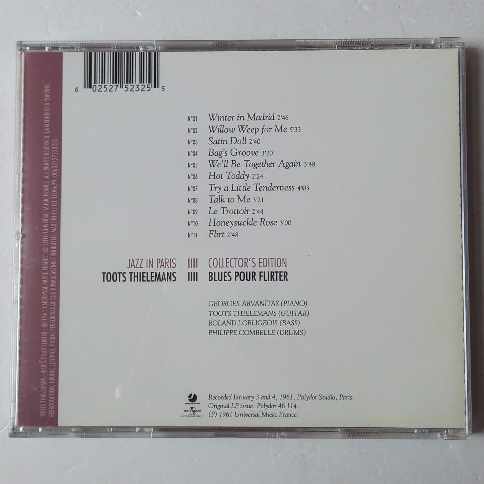 TOOTS THIELEMANS – BLUES POUR FLIRTER (2010) - CD REISSUE 2.EL