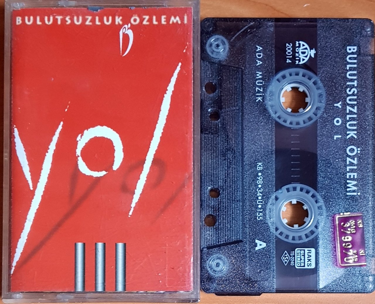 BULUTSUZLUK ÖZLEMİ - YOL (1998) ADA MÜZİK KASET 2.EL