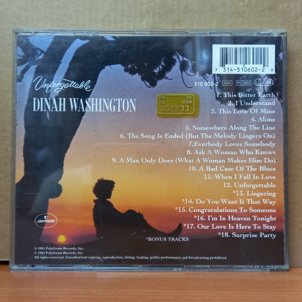 DINAH WASHINGTON – UNFORGETTABLE (1991) - CD 2.EL