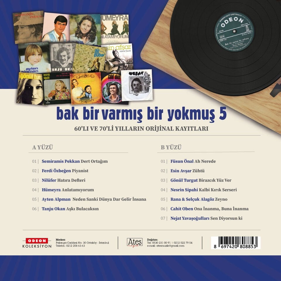 BAK BİR VARMIŞ BİR YOKMUŞ - VOL 5 / 60'LI VE 70'Lİ YILLARIN ORİJİNAL KAYITLARI - LP 2025 BASIM SIFIR PLAK
