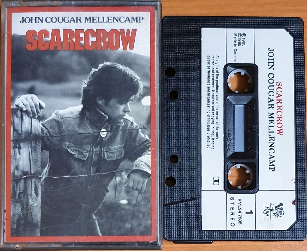 JOHN COUGAR MELLENCAMP - SCARECROW (1985) - KASET MADE IN CANADA 2.EL