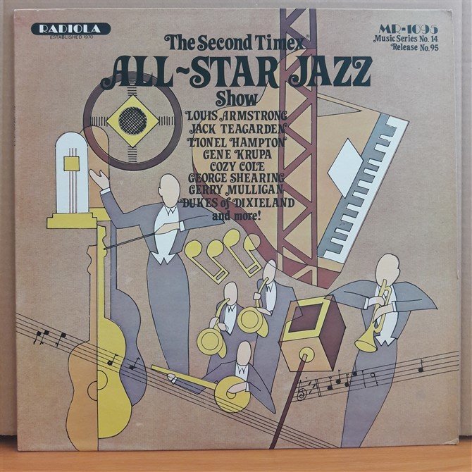 ALL-STAR JAZZ - LOUIS ARMSTRONG, LIONEL HAMPTON, GENE KRUPA... (1979) - LP 2.EL PLAK