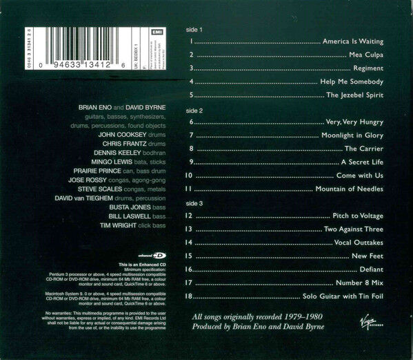 BRIAN ENO + DAVID BYRNE – MY LIFE IN THE BUSH OF GHOSTS (1981) - CD REMASTERED REISSUE JEWEL CASE AMBALAJINDA SIFIR