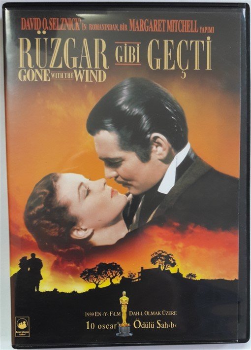 GONE WITH THE WIND - RÜZGAR GİBİ GEÇTİ - CLARK GABLE - VIVIEN LEIGH - VICTOR FLEMING - DVD 2.EL (DAVID O. SELZNICK)