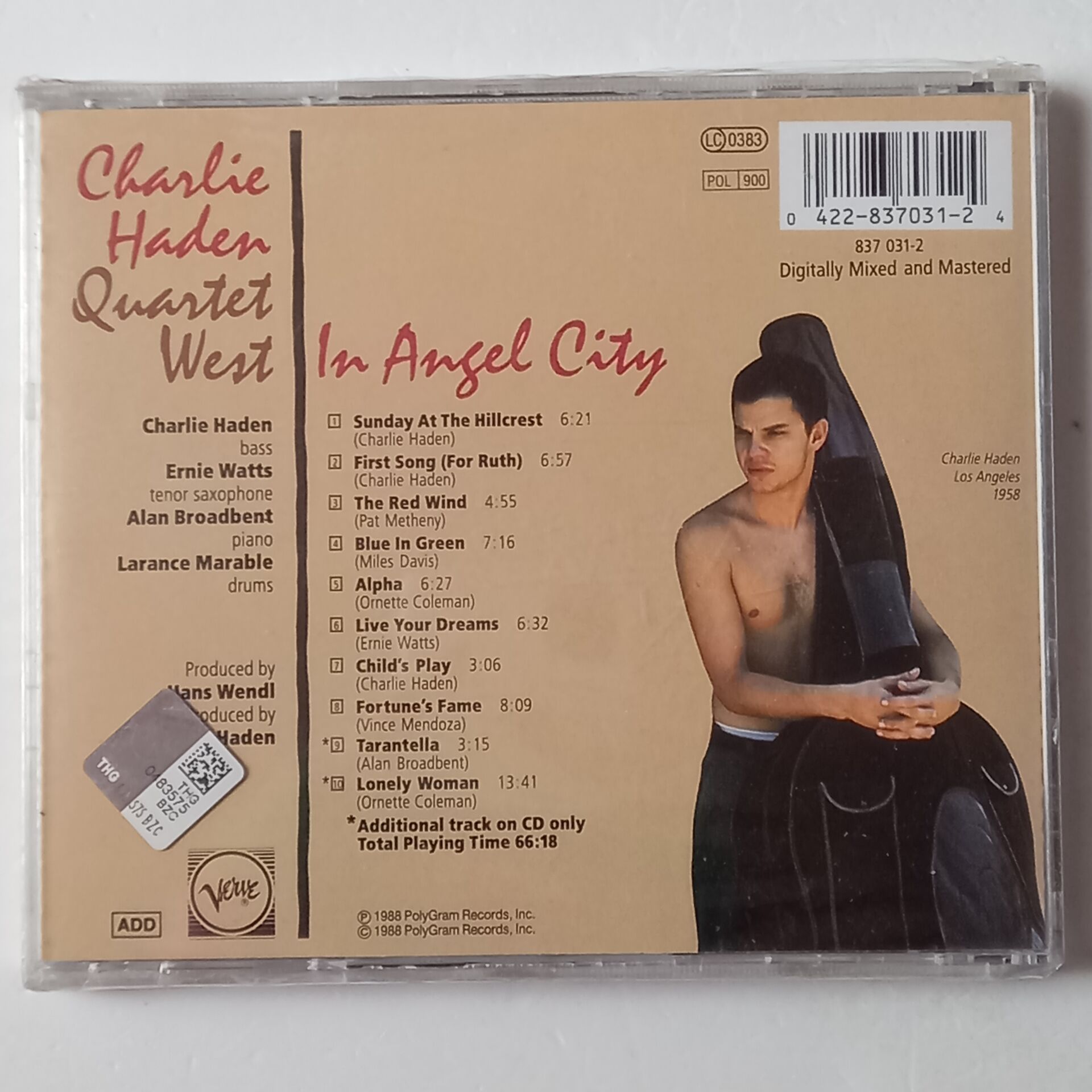 CHARLIE HADEN QUARTET WEST – IN ANGEL CITY (1988) - CD AMBALAJINDA SIFIR