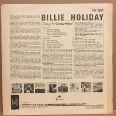 BILLIE HOLIDAY - EAST TO REMEMBER 1966 2.EL PLAK