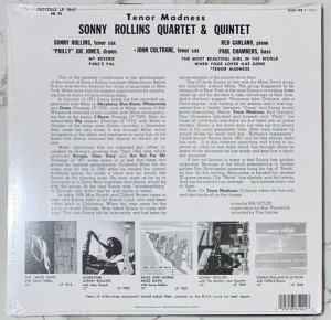 SONNY ROLLINS QUARTET – TENOR MADNESS (1956) LP SIFIR PLAK