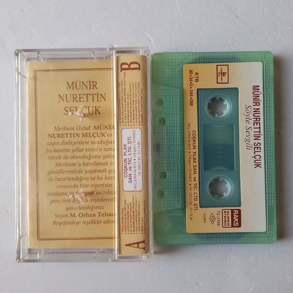 MÜNİR NURETTİN SELÇUK - SÖYLE SEVGİLİ (1990) - KASET 2.EL